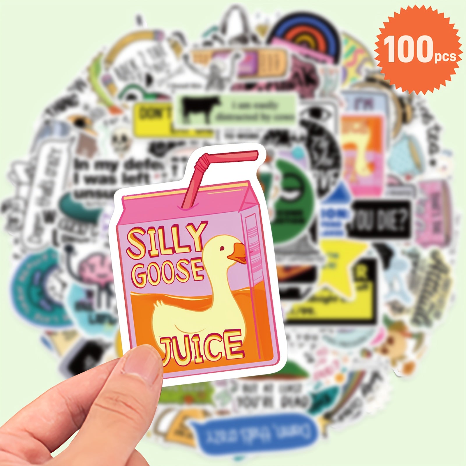 100 Pack Sarcastic Humorous Graffiti Decals Laptop Motorcycle Guitar Stickers