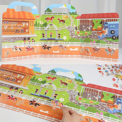 Kids DIY Bubble Scene Sticker Book Jelly Paste Toy