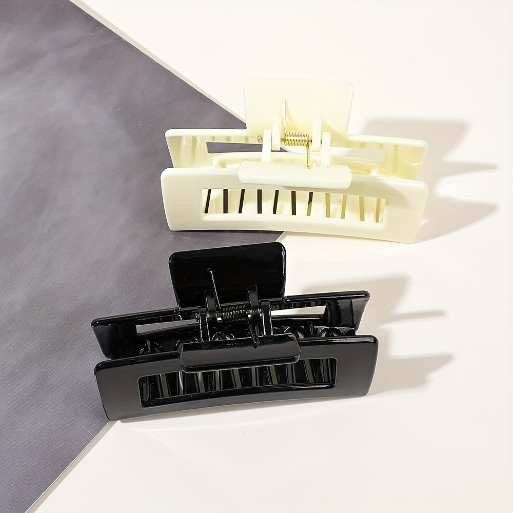 3pcs Rectangle Hair Claw Clip Non Slip Strong Hold Grip Hair Jaw Clip