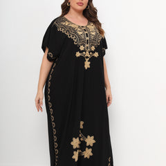  Floral Print Maxi Kaftan Dress