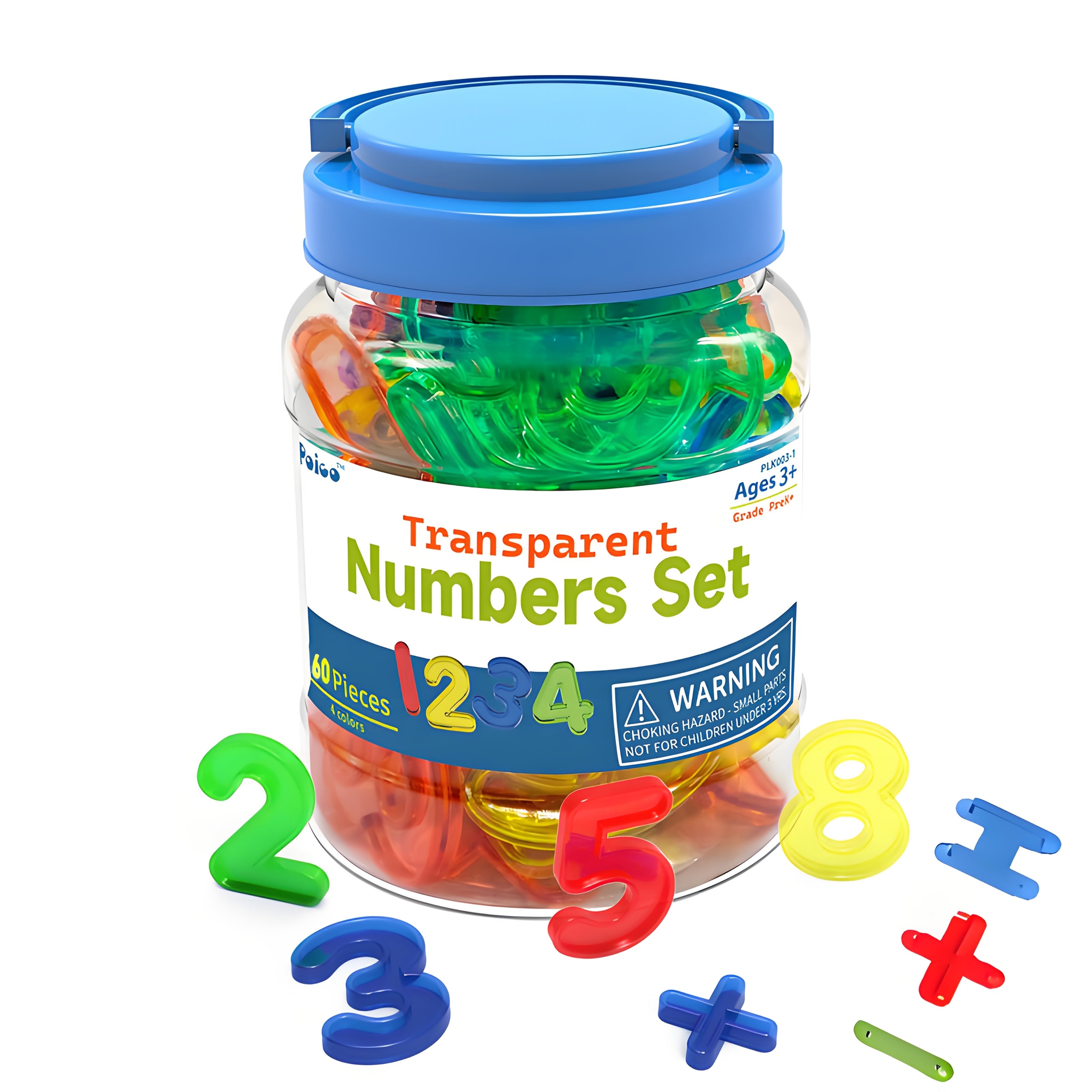 60pcs Colorful Numbers Set Educational Toy for Learning and Classroom