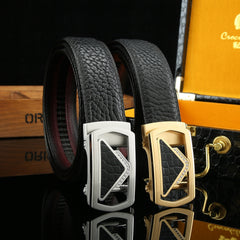 Men's Wild Style Hollow Buckle Belt 304 Stainless Steel Triangle