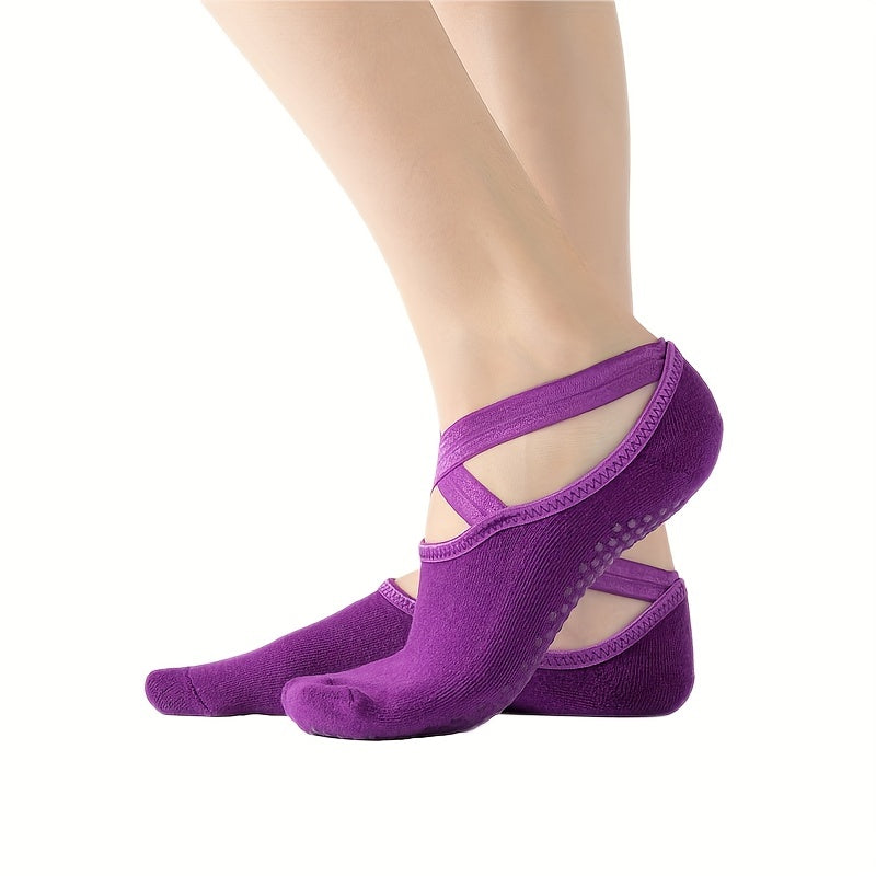 Gripper Sports Socks with Towel Bottom for Yoga Pilates Barre