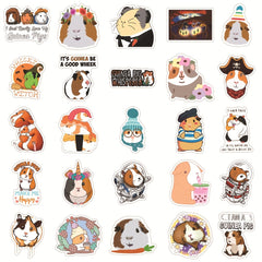 50 PCS Guinea Pig Doodle Stickers for Laptop Phone Skateboard