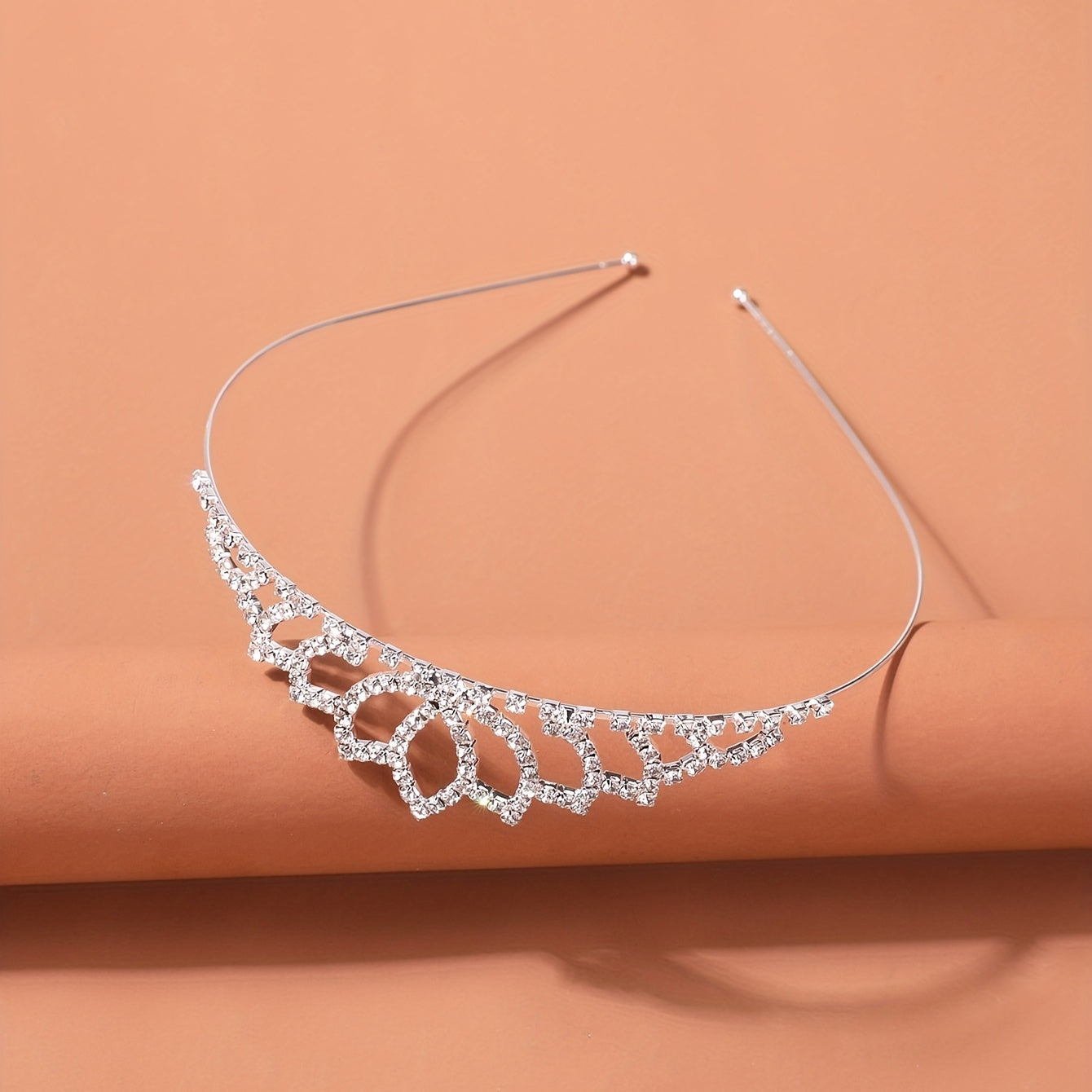 Rhinestone Tiara Crown Hair Band Glitter Headdress for Women Girls