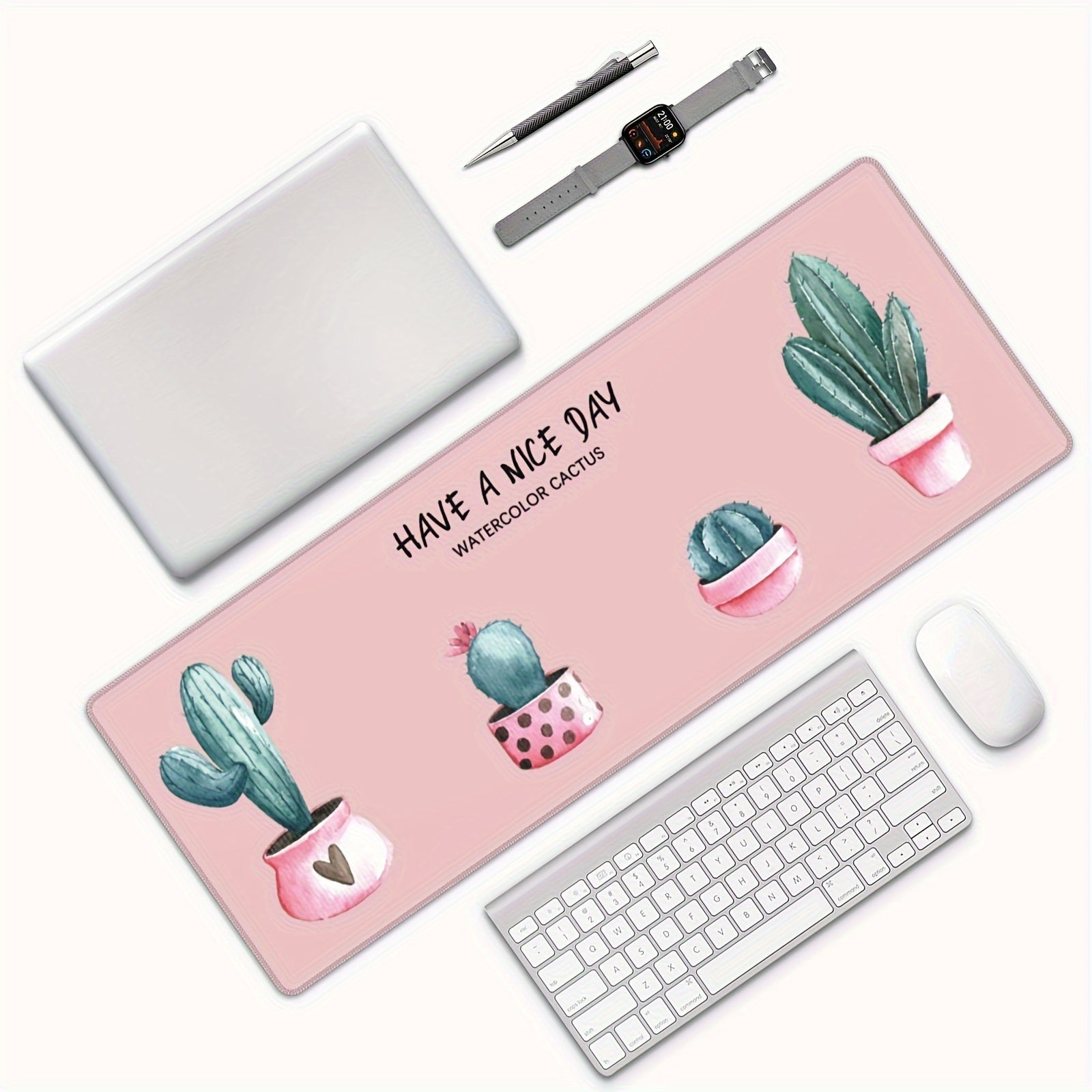 Large Micro Weave Cloth Mouse Pad with Stitched Edges