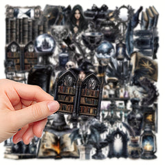 50pcs Dark Witch Stickers - Halloween Decor for Laptops & Luggage