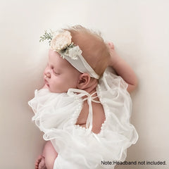 Newborn Lace Romper Bodysuits for Girls - Photo Shoot Outfits