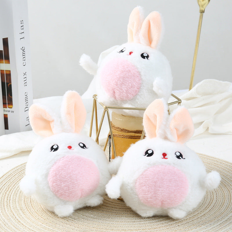 Girl Egg Doll Little Bunny Plush Toy Backpack Keychain