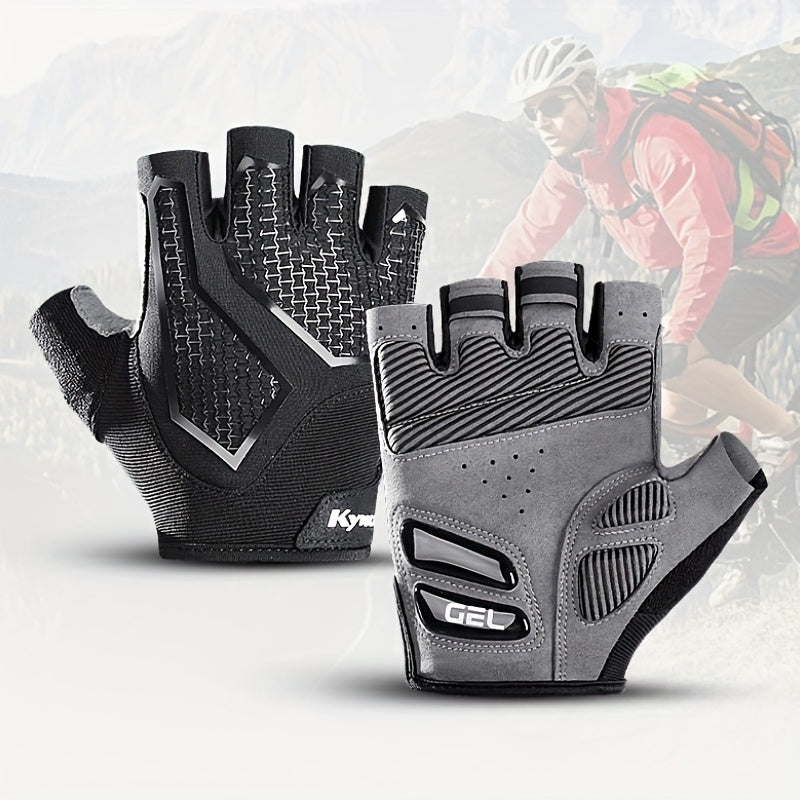 Half Finger Cycling Gloves Liquid Silicone Shock Absorbing