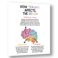 Trauma Brain Poster Affirmations Gift Wall Art