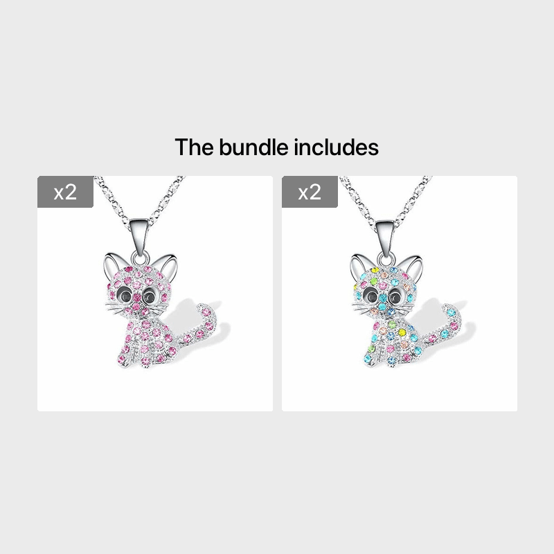 Cartoon Cat Pendant Necklace Decorative Accessories Holiday Gift