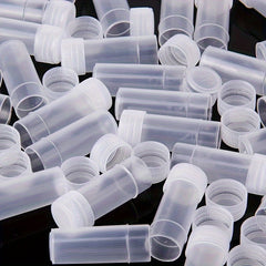 30 Pcs 5ml Plastic Test Tubes Sample Vials Capsules Storage Screw Caps