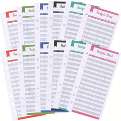 A6 Expense Tracker Paper 6 Loops Money Tracker Cash Envelope Binder Insert