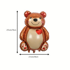 Little Bear Balloon Aluminum Film Balloon Party Decoration Sitting Bear Ball