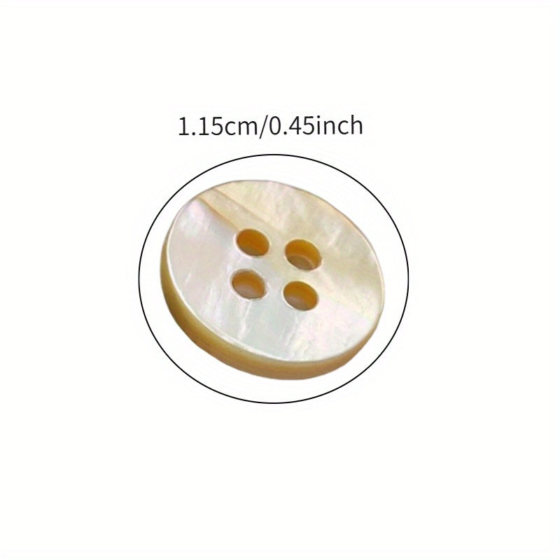 10pcs Shell Button Butterfly Wide Eyelet Shirt Suit Buttons