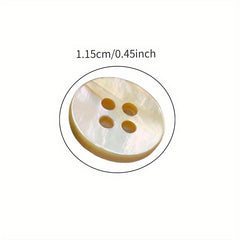 10pcs Shell Button Butterfly Wide Eyelet Shirt Suit Buttons