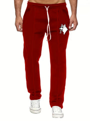 Dog Pattern Casual Stretch Drawstring Pants Men's Spring Summer Outdoor