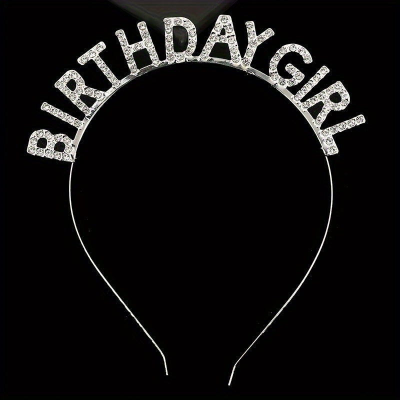 Birthday Girl Headband Tiara Happy Birthday Hair Hoop Women Girls Party Decor