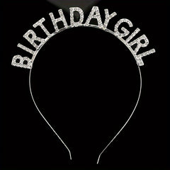 Birthday Girl Headband Tiara Happy Birthday Hair Hoop Women Girls Party Decor