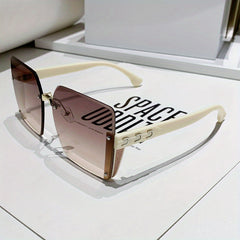 Rimless Sunglasses Gradient Glasses UV400