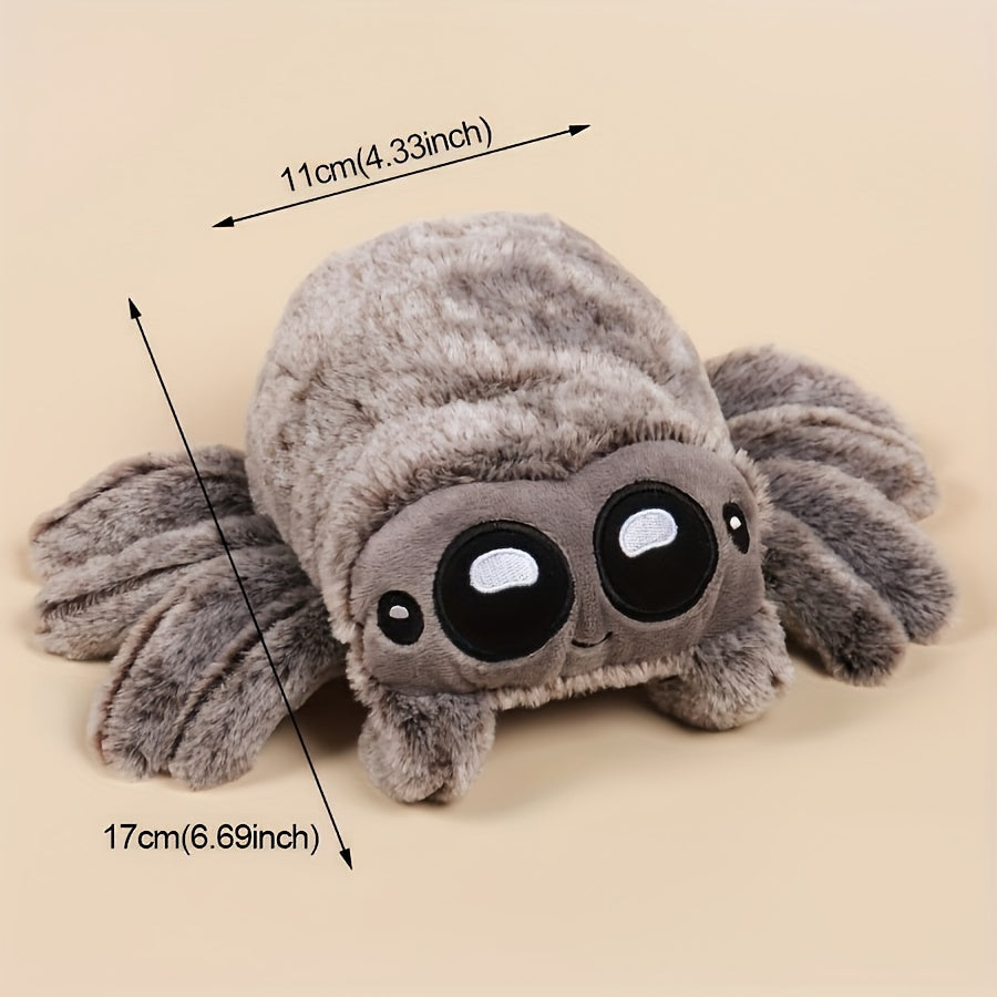 Lifelike Spider Plush Toy for Halloween in Pink, Brown, Grey