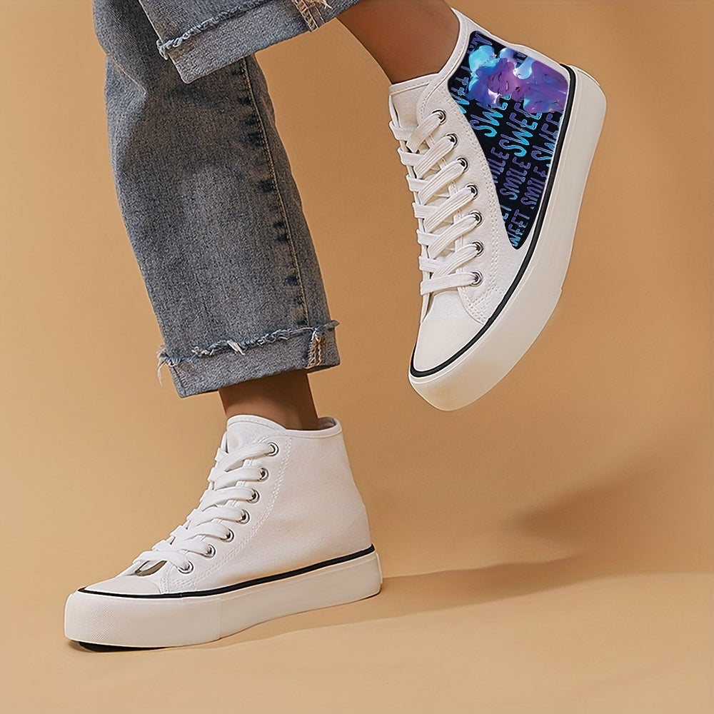 Cyberpunk Anime Girl Lightweight Canvas Sneakers