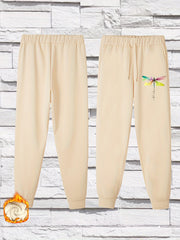 Women's Plus Dragonfly Graphic Fleece Joggers