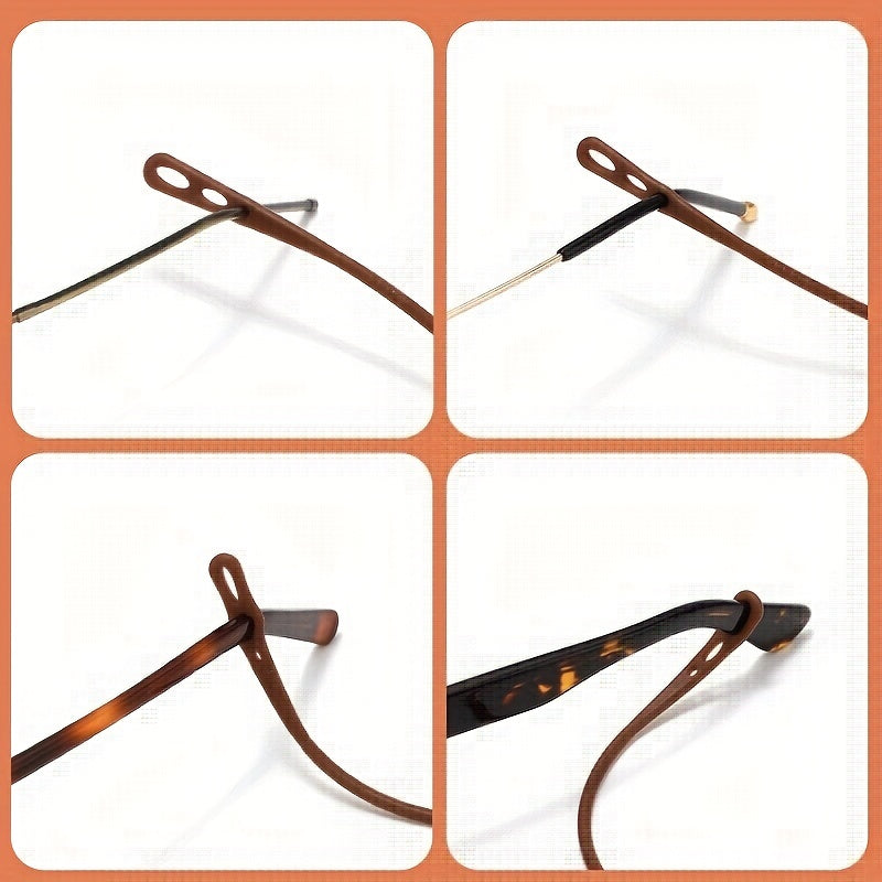 Silicone Glasses Strap Stretchy Anti Slip Retainer Adjustable Glasses Chain