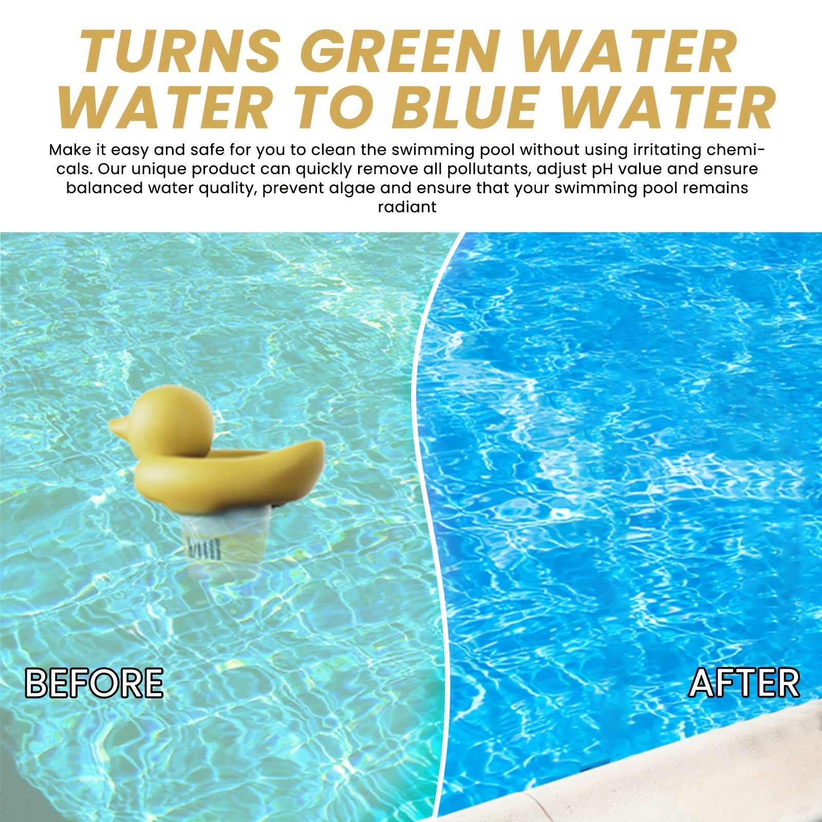 200g Pool Cleaning Tablets Set - Chlorine Disinfecting Effervescent Foam