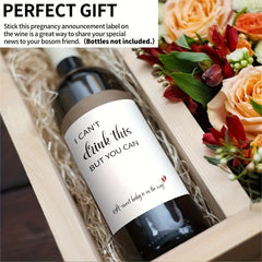 6pcs Pregnancy Wine Labels - Fun and Festive Designs