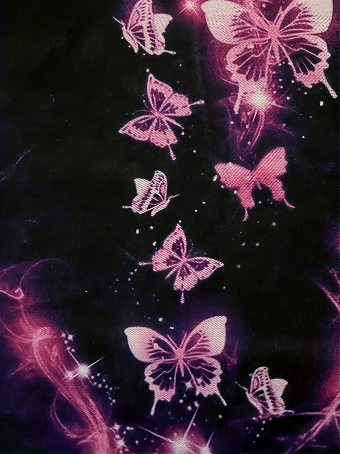 Girls Butterfly Graphic T Shirt 3D Digital Print Casual Summer Tee