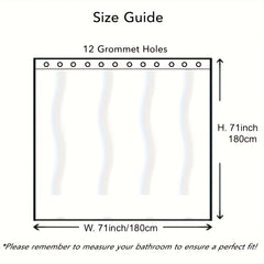 PEVA Solid Shower Curtain Waterproof Bath Curtain 70 86'' X 70 86''