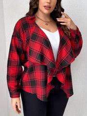  Gingham Print Cardigan