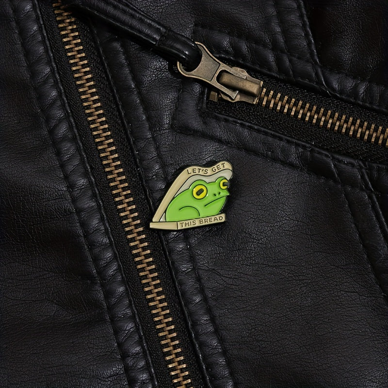 Cartoon Frog Metal Badge Creative Men's Brooch