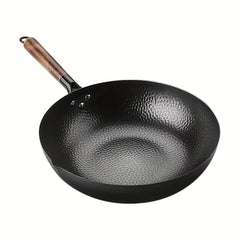 32cm Cast Iron Wok Flat Bottom Cookware for All Stoves