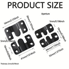 Flush Mount Bracket Set Stainless Steel for Mirror Photo Shelf Cabinet