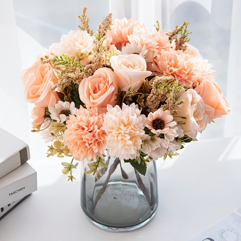 Boho Wedding Table Centerpiece Fabric Flowers for Farmhouse Home and Wedding