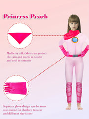 Girls Peach Costume Anime Movie Cosplay Outfit Full Cover Bodysuit