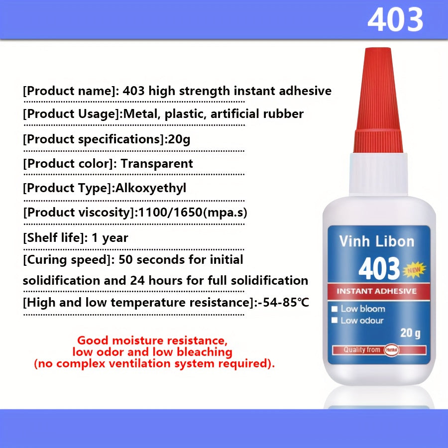 1pc Of 20g Strong Instant Adhesive 401 403 406 460 480 495 496 Series