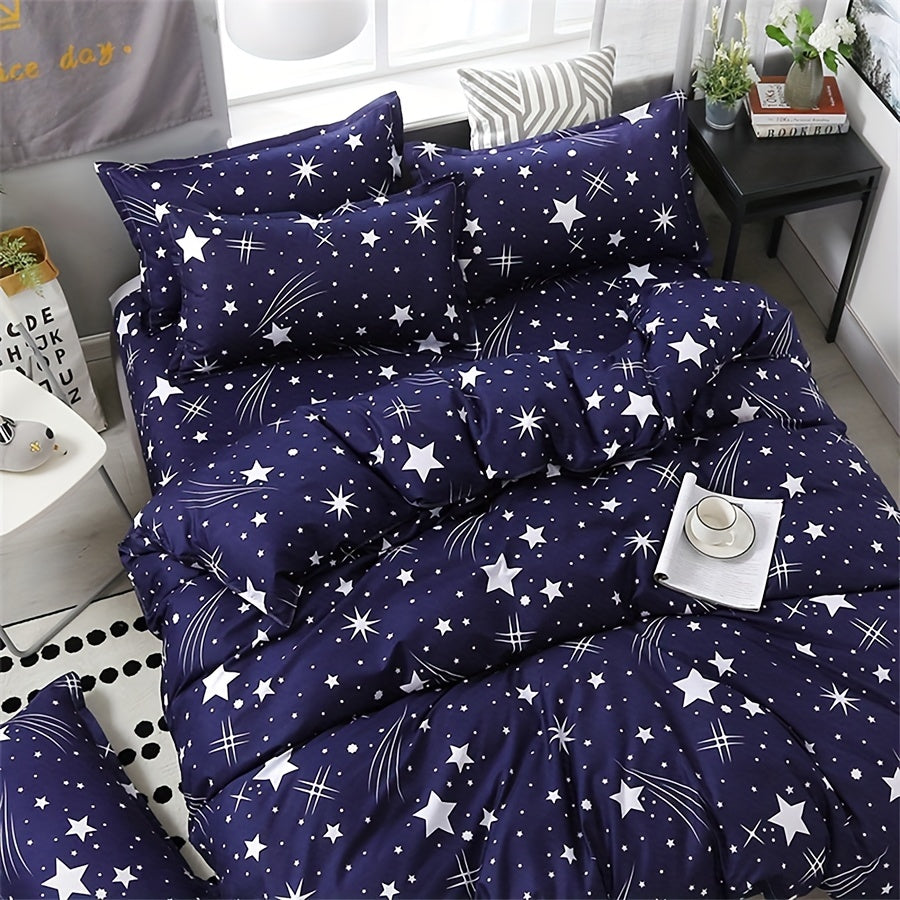 Starry Sky Duvet Cover Set Soft Comfortable Breathable Bedding Set