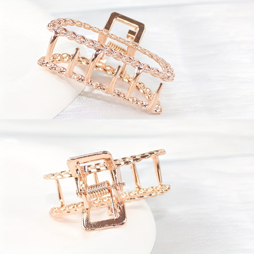 Metal Hollow Hair Claw Ponytail Holder for Women