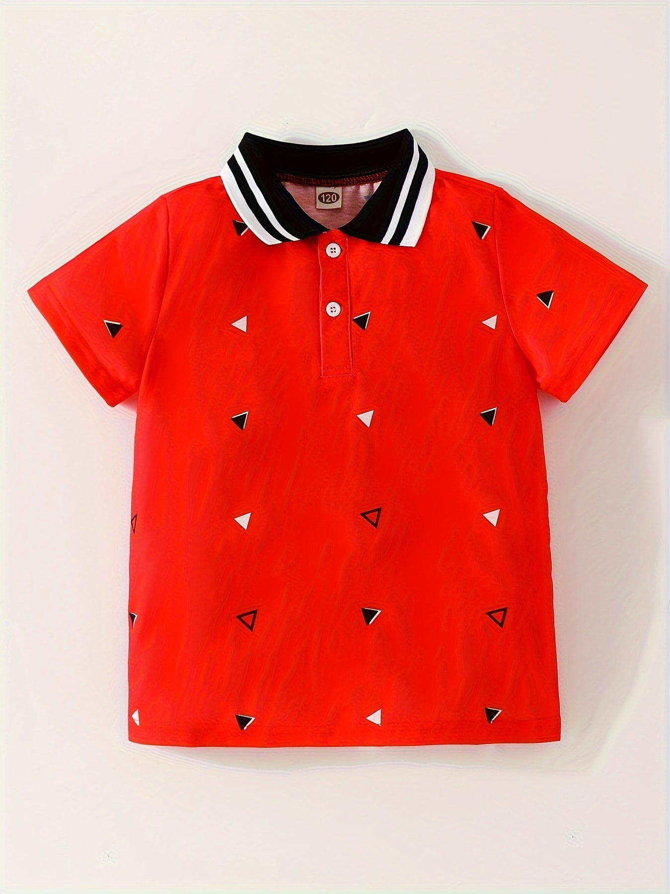 Stylish Triangle Pattern Kids Shirt For Summer Outdoor