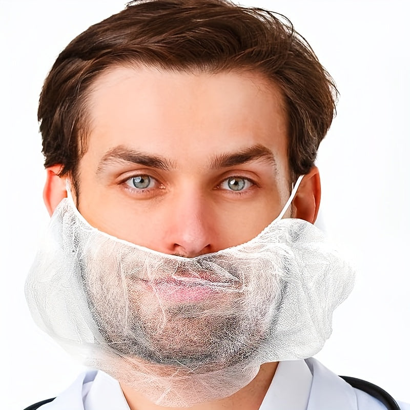 Disposable Beard Cover Anti Splash Breathable Hanging Ear
