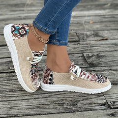 Women's Matching Square Pattern Skate Shoes