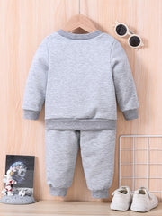 Baby Sweatshirt Trousers Set Kids Funny List Print Outfit