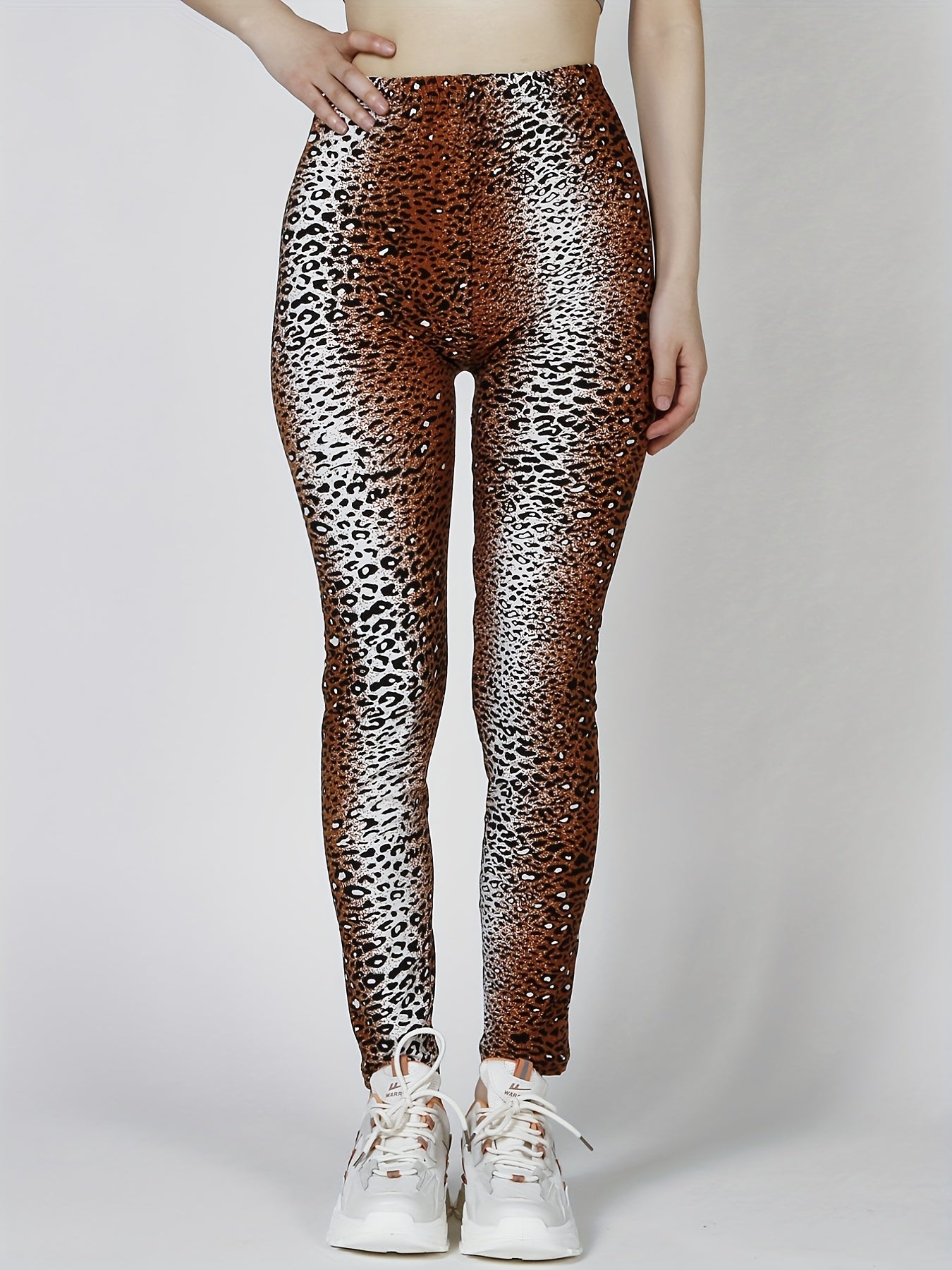 Leopard Dot Elastic Leggings High Waist Slim Leggings