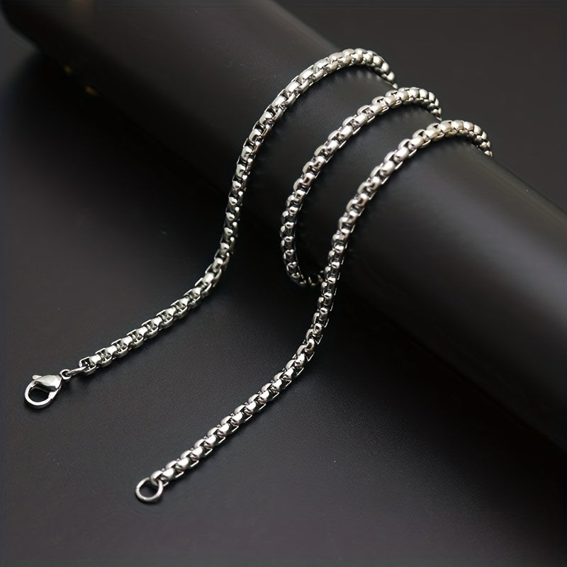 Men's Titanium Steel Necklace Hip hop Pendant with Chain
