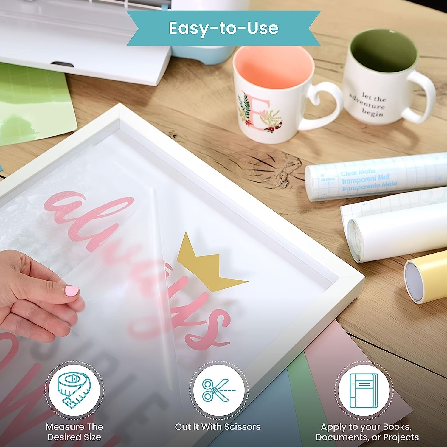 Clear Adhesive Protective Liner for Books and Documents