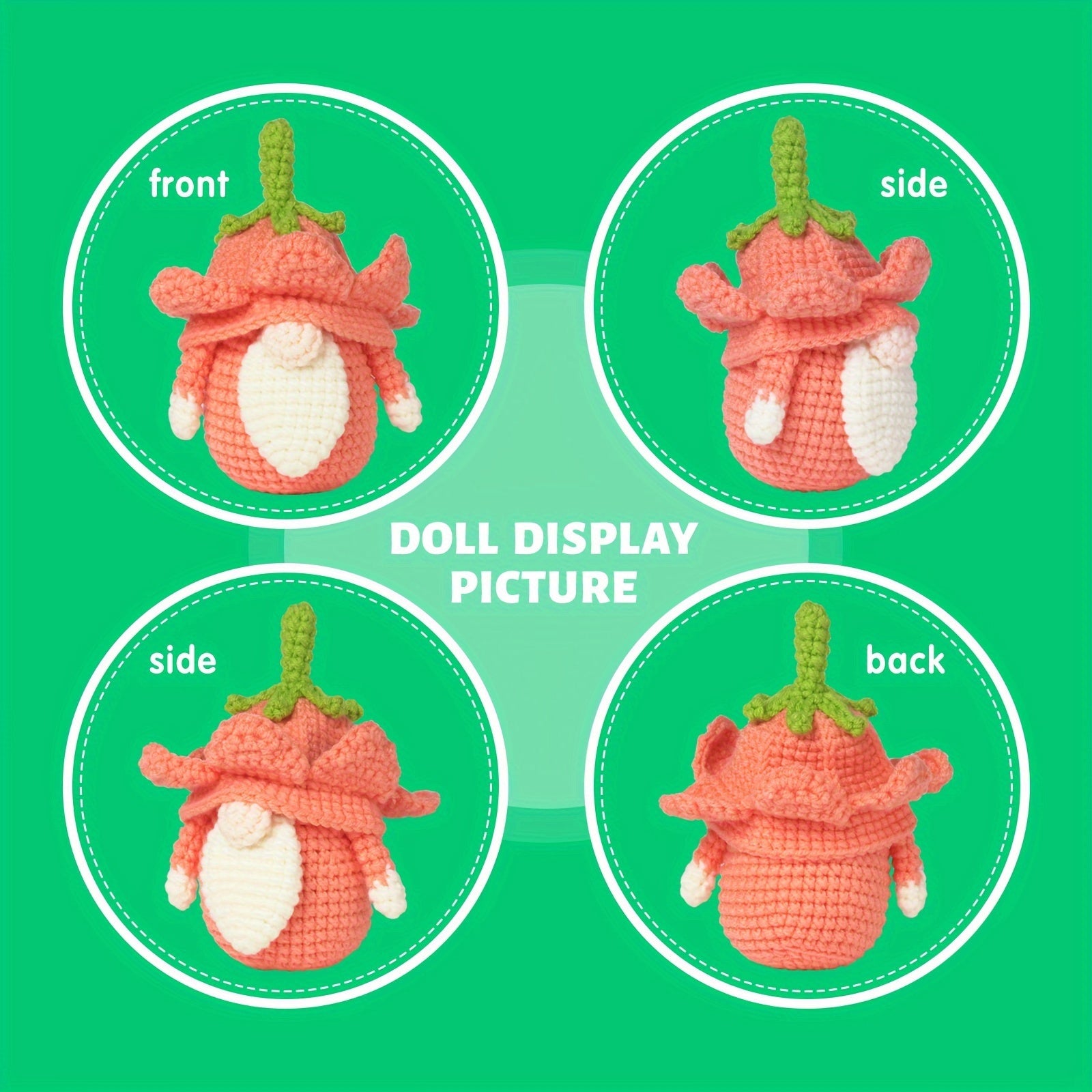 Crochet Material Pack DIY Woolen Crochet Elf Ornament